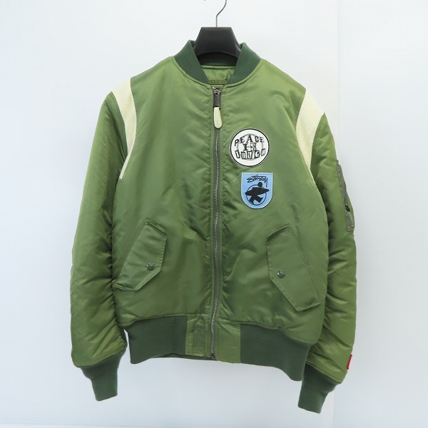 実際に弊社で買取させて頂いたSTUSSY×fragment design×ALPHA/ステューシー×フラグメント×アルファ 25周年記念 MA-1 フライトジャケット/M