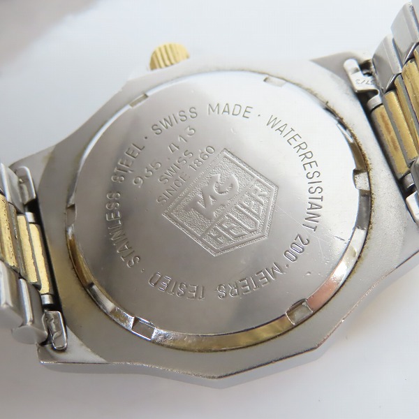 実際に弊社で買取させて頂いたTAG Heuer/タグホイヤー プロフェッショナル200M 腕時計 935.413【動作未確認】の画像 3枚目