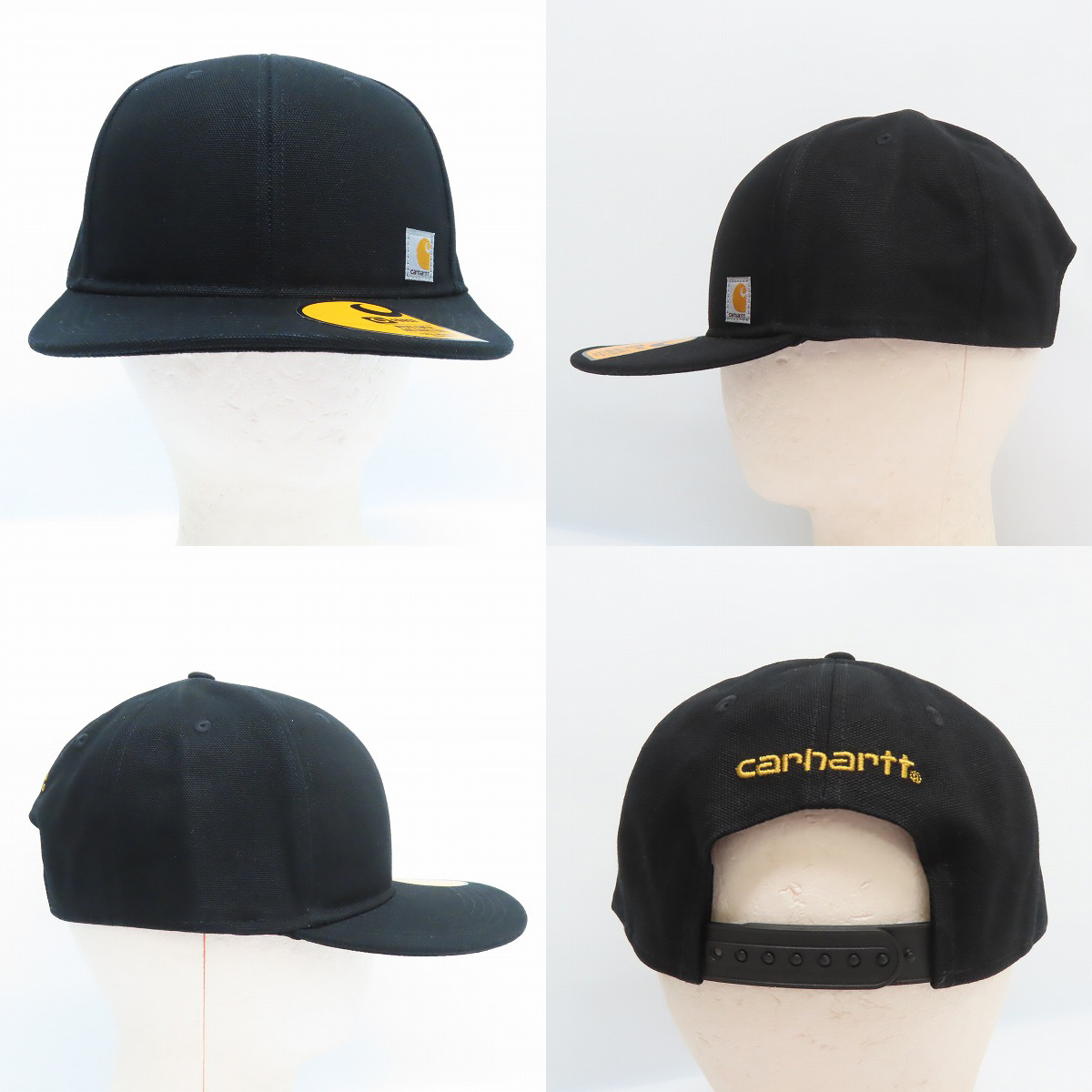 実際に弊社で買取させて頂いた(3)Carhartt/カーハート Firm Duck Flat Brim Cap ファームダック フラットブリム キャップ ブラック AH1604-M/OSFAの画像 1枚目