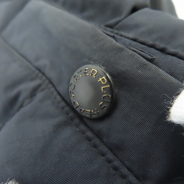 実際に弊社で買取させて頂いたHEAD PORTER PLUS/ヘッドポータープラス レザーヨーク ジップアップジャケット/Mの画像 8枚目