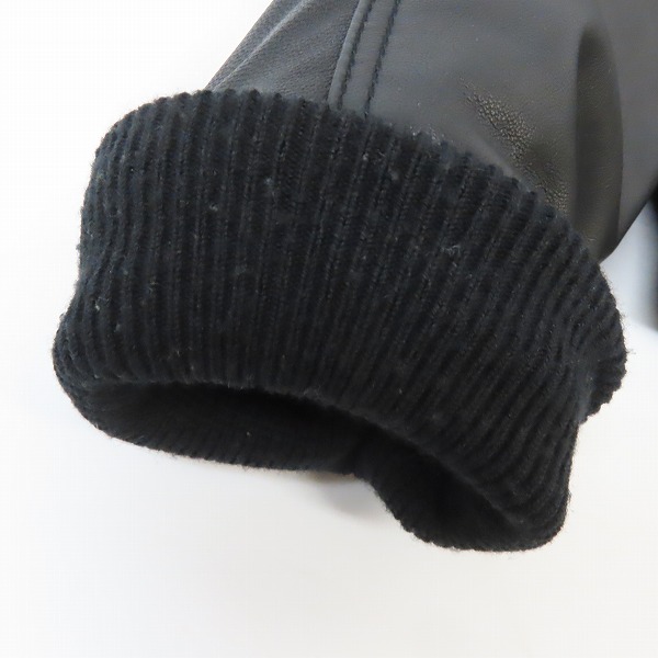 実際に弊社で買取させて頂いたBackChannel/バックチャンネル 羊革/シープスキン MA-1 レザー ジャケット Mの画像 5枚目