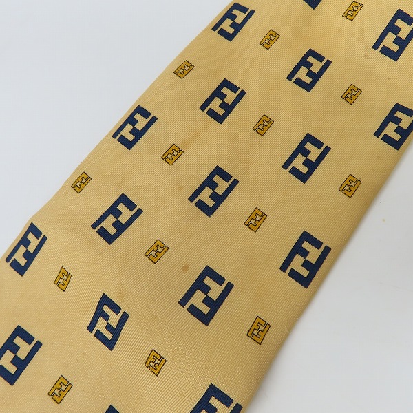 実際に弊社で買取させて頂いたFENDI/フェンディ Christian Dior/クリスチャンディオール 総柄 ネクタイ 2点セットの画像 6枚目