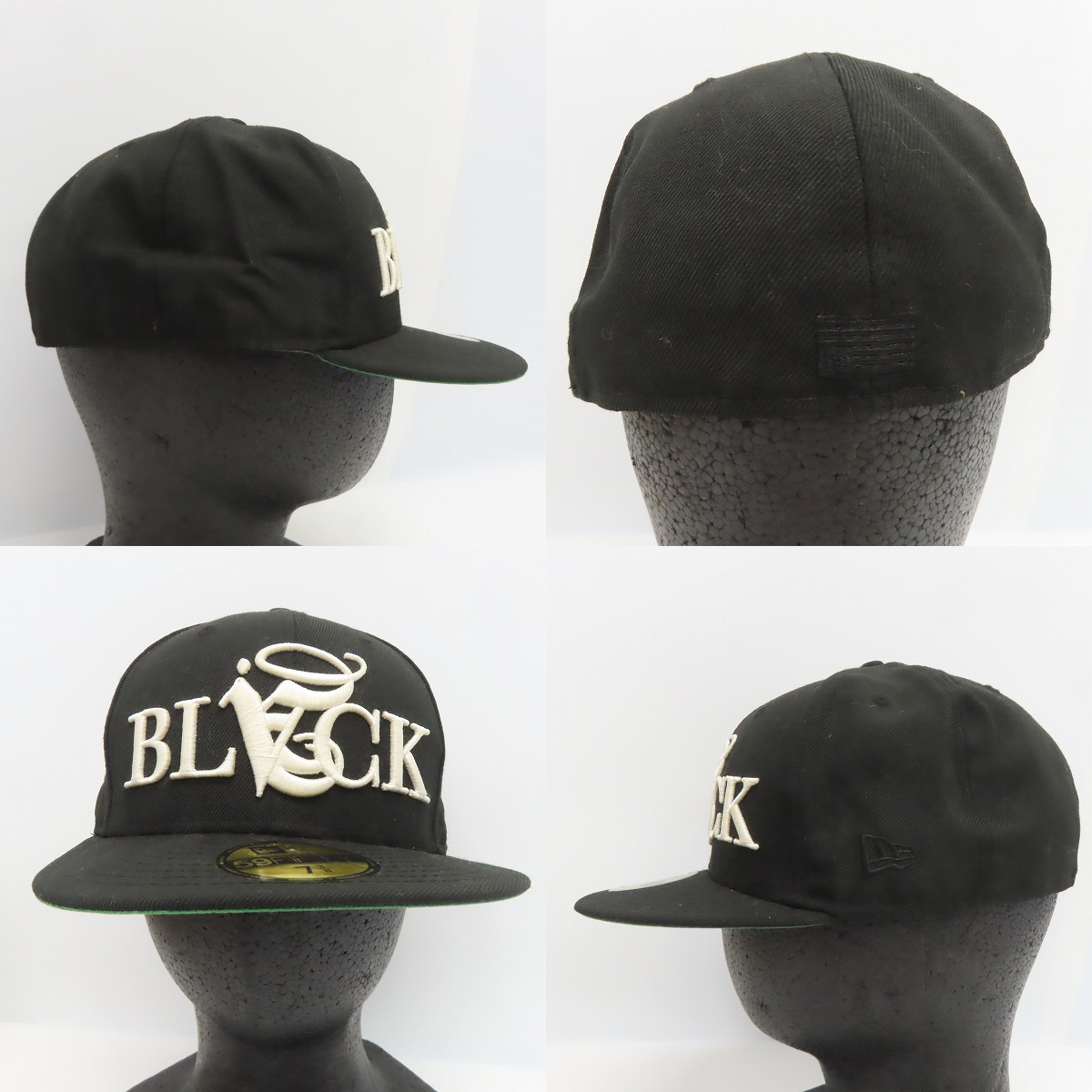 実際に弊社で買取させて頂いたNEW ERA×BLVCK SCVLE/ニューエラ×ブラックスケール 刺繍ロゴ/キャップ 7-3/8の画像 1枚目