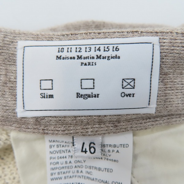 実際に弊社で買取させて頂いた【JPタグ】Maison Martin Margiela/メゾンマルタンマルジェラ 14AW スウェットパンツ S30KA0373/46の画像 4枚目
