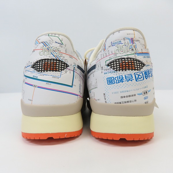 実際に弊社で買取させて頂いた【未使用】ATMOS×ASICS/アトモス×アシックス GEL-LYTE III OG ”TYO SUBWAY”/ゲルライト 3 1201A528-100/27.5の画像 1枚目