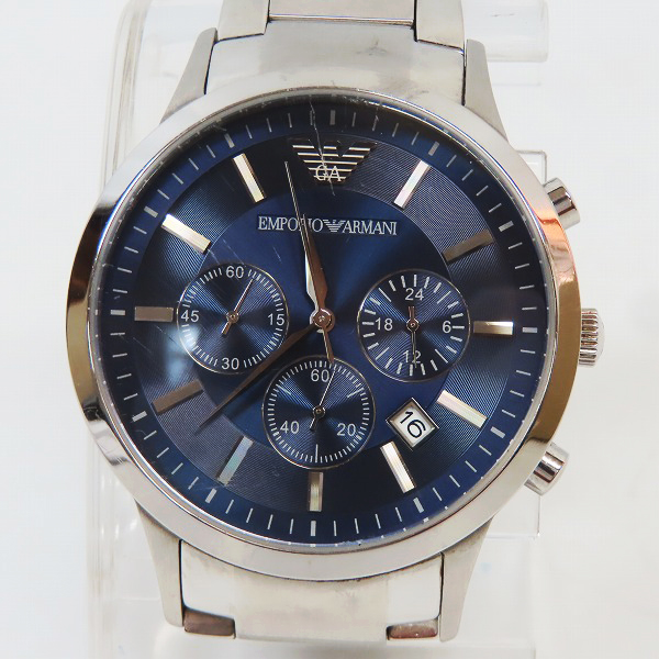 実際に弊社で買取させて頂いたEMPORIO ARMANI/エンポリオアルマーニ クロノグラフ クオーツ腕時計 AR-2448【動作未確認】