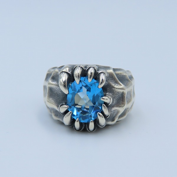 実際に弊社で買取させて頂いた【ギャラ付き】Bloody Mary/ブラッディマリー Seek/シーク/捜す リング w/スイスブルートパーズ 8号の画像 1枚目