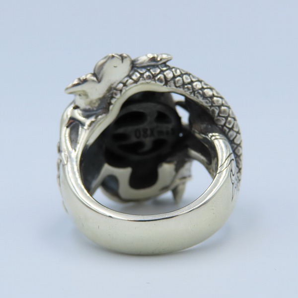 実際に弊社で買取させて頂いたBloody Mary/ブラッディマリー 2008 Xmas/クリスマス限定 太極図 リング 21号の画像 4枚目