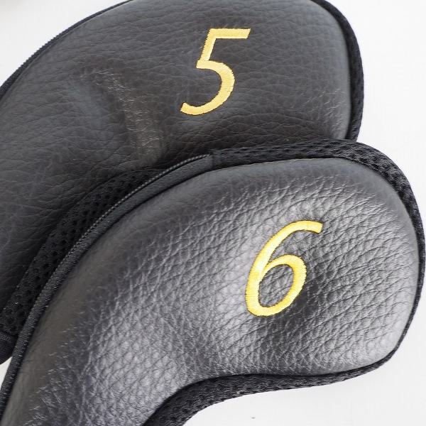 実際に弊社で買取させて頂いたTitleist/タイトリスト アイアン用ヘッドカバー #3～9,P,Sw 9個セット ブラックの画像 3枚目