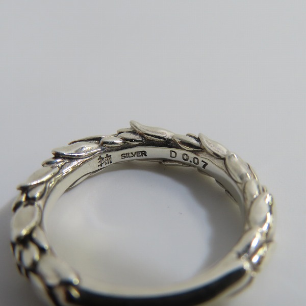 実際に弊社で買取させて頂いた【ギャラ付き】Bloody Mary/ブラッディマリー Snowdrop/スノー ドロップ リング w/3ダイヤモンド 13号の画像 7枚目