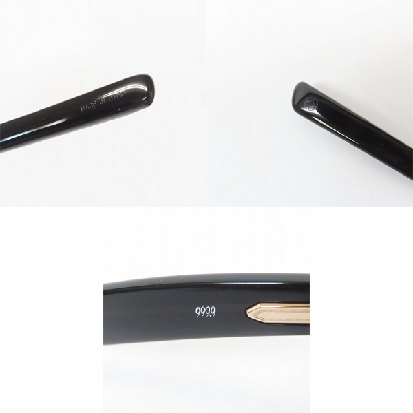 実際に弊社で買取させて頂いた999.9/フォーナインズ 眼鏡/メガネフレーム ブラック NP-151の画像 7枚目