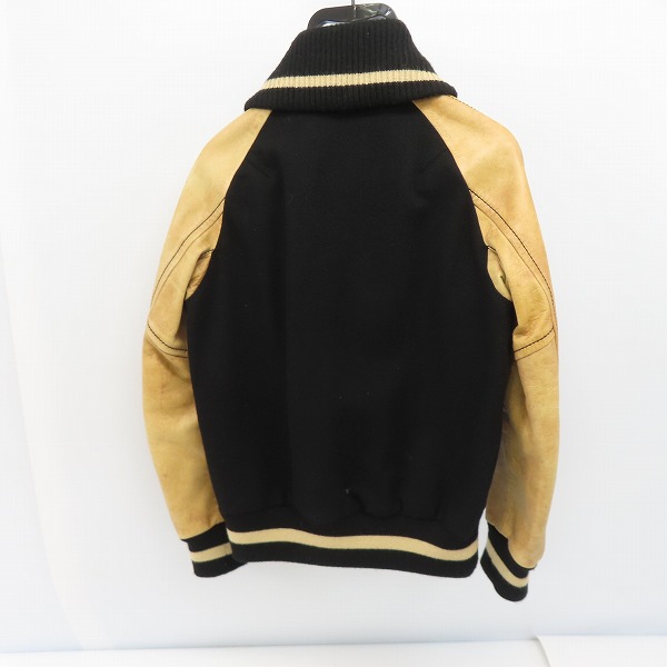 実際に弊社で買取させて頂いたNUMBER(N)INE/ナンバーナイン  袖レザー ウール スタジャン F08-NJ052B/2の画像 1枚目