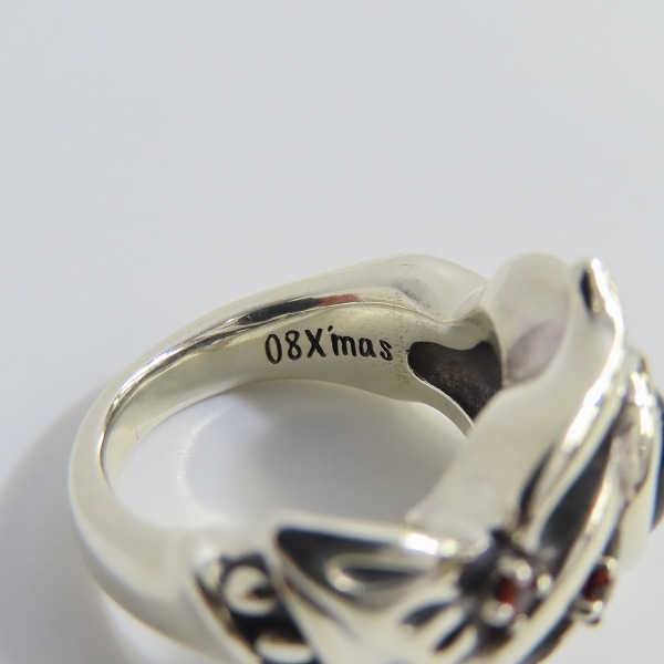 実際に弊社で買取させて頂いたBloody Mary/ブラッディマリー KAI/カイ 2008Xmas限定 鬼火 リング w/オニキス&ガーネット 13号の画像 7枚目