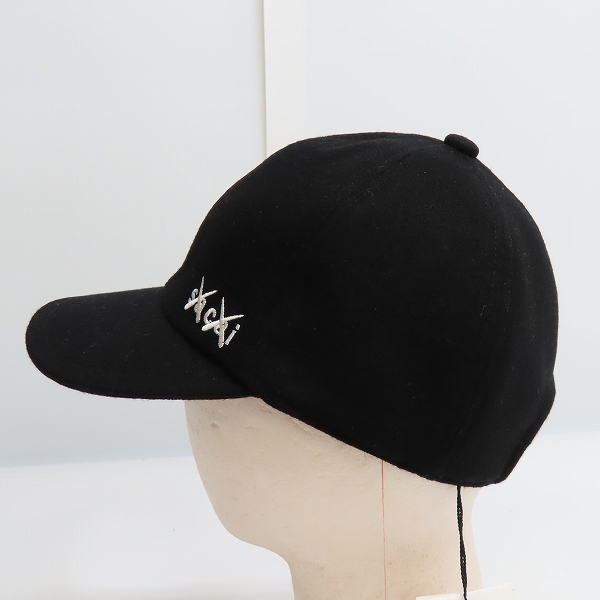 実際に弊社で買取させて頂いた【未使用】sacai×KAWS/サカイ×カウズ Melton cap メルトンキャップ 21-0289S/1の画像 2枚目