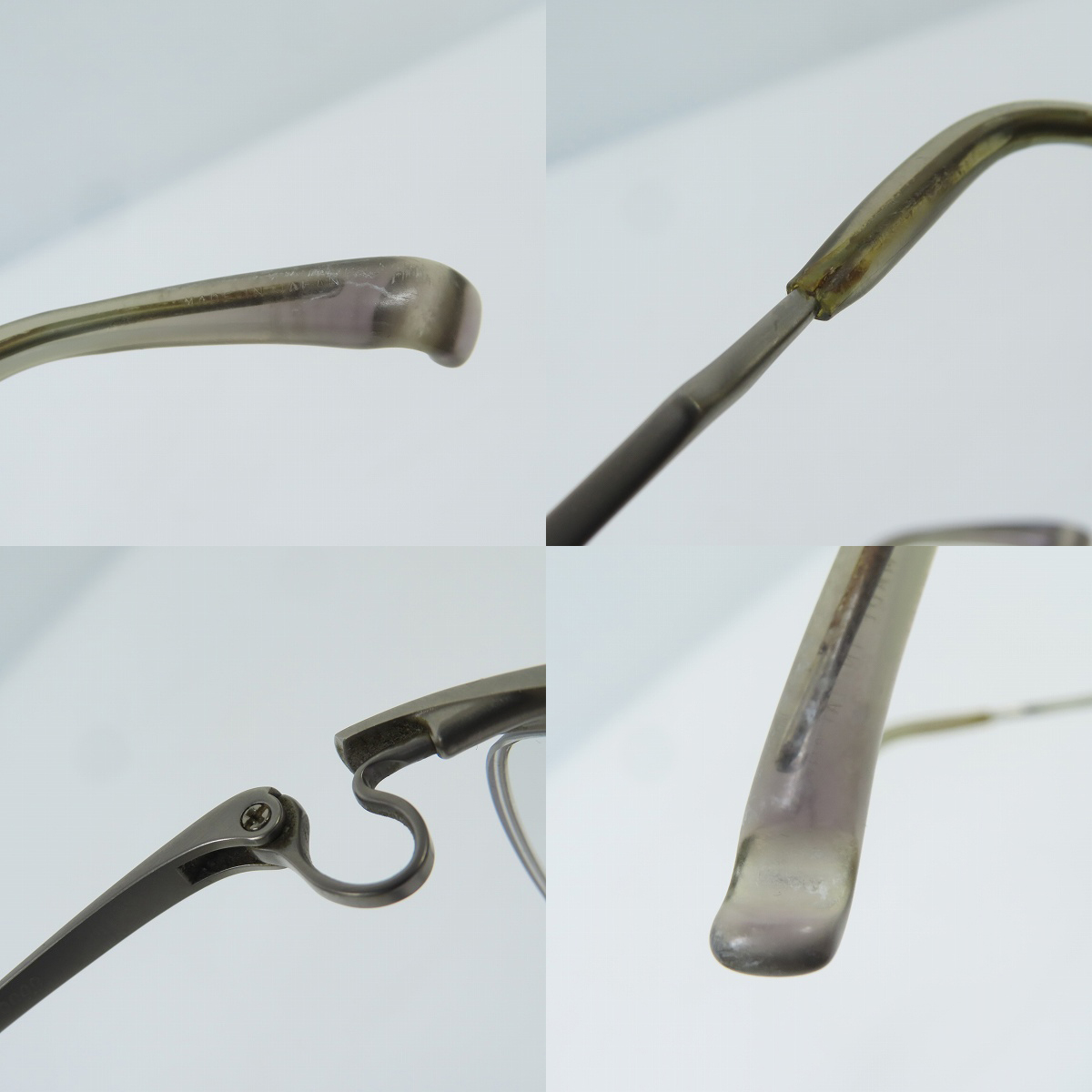 実際に弊社で買取させて頂いた999.9/フォーナインズ 度入り眼鏡/メガネフレーム チタニウム S-307T/4の画像 7枚目