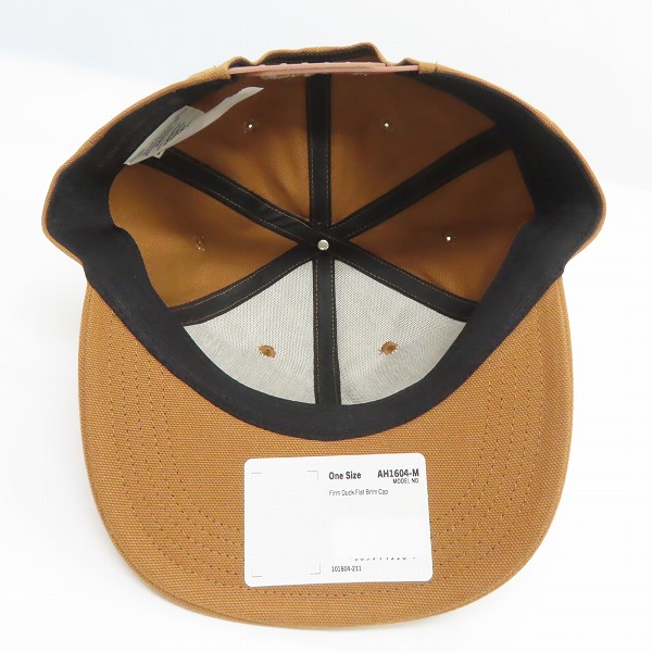 実際に弊社で買取させて頂いた(2)Carhartt/カーハート Firm Duck Flat Brim Cap ファームダック フラットブリム キャップ ブラウン AH1604-M/OSFAの画像 5枚目