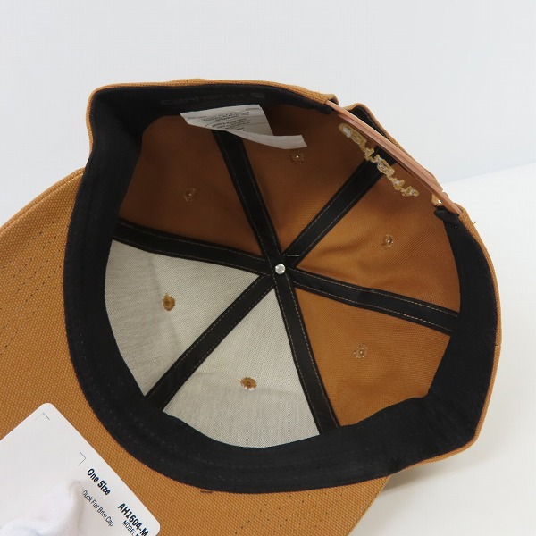 実際に弊社で買取させて頂いた(4)Carhartt/カーハート Firm Duck Flat Brim Cap ファームダック フラットブリム キャップ ブラウン AH1604-M の画像 5枚目