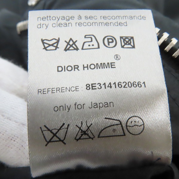 実際に弊社で買取させて頂いたDior HOMME/ディオールオム 08SS クリス期 ジップアップストームジャケット 8E3141620661/44の画像 7枚目