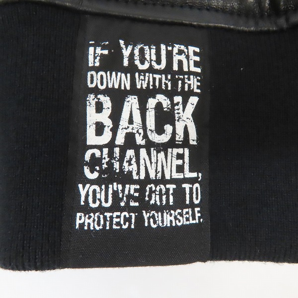 実際に弊社で買取させて頂いたBackChannel/バックチャンネル 羊革/シープスキン MA-1 レザー ジャケット Mの画像 4枚目