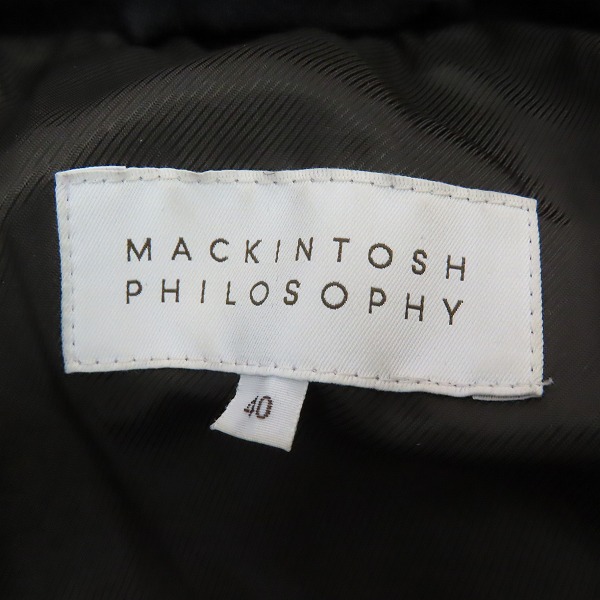 実際に弊社で買取させて頂いたMACKINTOSH PHILOSOPHY/マッキントッシュフィロソフィー ダウンジャケット H1F58-660-29/40の画像 2枚目