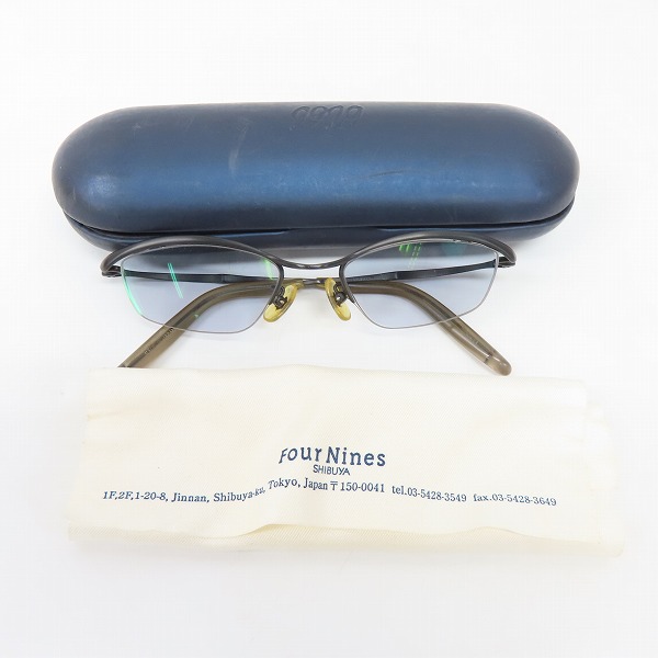 実際に弊社で買取させて頂いた999.9/フォーナインズ 度入り 眼鏡 メガネフレーム アイウェア  ハーフリム S-207Tの画像 9枚目