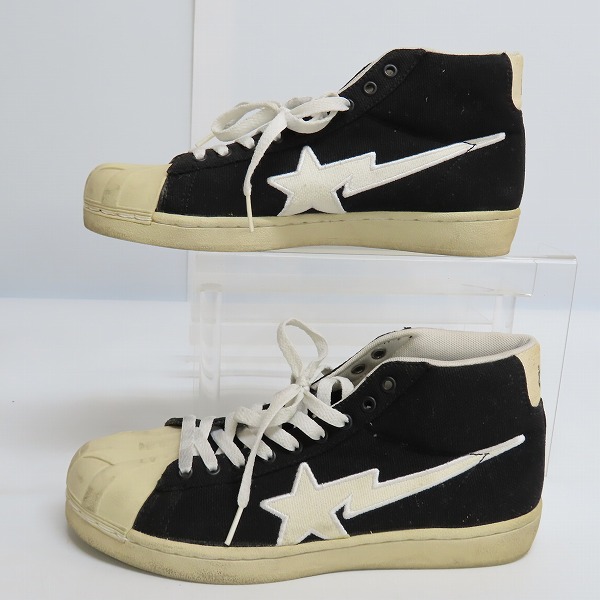 実際に弊社で買取させて頂いたA BATHING APE/アベイジングエイプ BAPE STA/ベイプスター スニーカー FS-015 ブラック/ホワイト/26.5の画像 2枚目