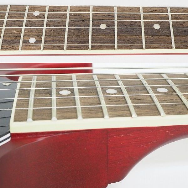 実際に弊社で買取させて頂いた★Epiphone/エピフォン SG Classic P90 Worn Cherry セットネック エレキギター 2022年製 ソフトケース付の画像 4枚目