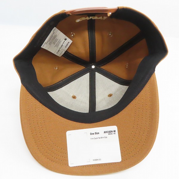 実際に弊社で買取させて頂いた(3)Carhartt/カーハート Firm Duck Flat Brim Cap ファームダック フラットブリム キャップ ブラウン AH1604-M/OSFAの画像 5枚目