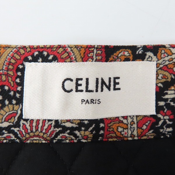 実際に弊社で買取させて頂いた【JPタグ】CELINE/セリーヌ 20-21AW ペイズリー キルティングスカート 2J207062K/38の画像 2枚目