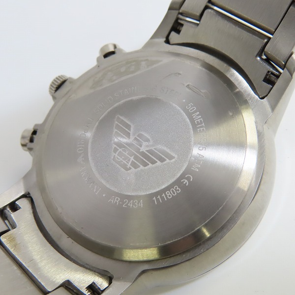 実際に弊社で買取させて頂いたEMPORIO ARMANI/エンポリオ アルマーニ クロノ メンズ ウォッチ AR-2434の画像 4枚目