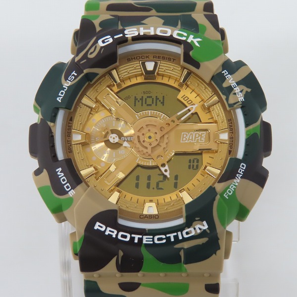 G-SHOCK×A BATHING APE/G-ショック×エイプ 2018AW コラボ 猿カモ柄 GA