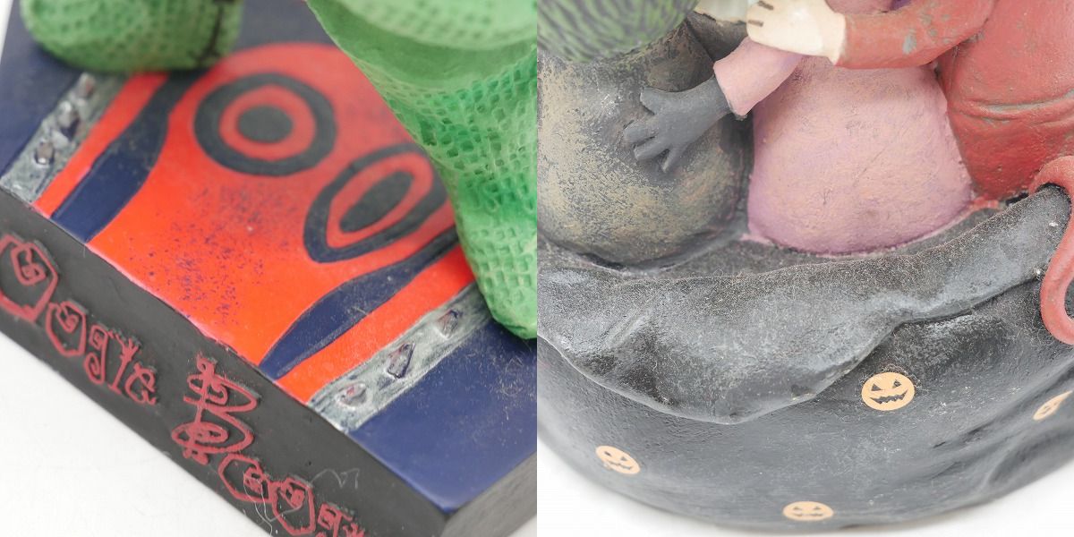 実際に弊社で買取させて頂いたNECA ナイトメア・ビフォア・クリスマス ウギー・ブギー レジン ヘッドノッカー/ロック ショック バレル スタチュー 2点セットの画像 9枚目