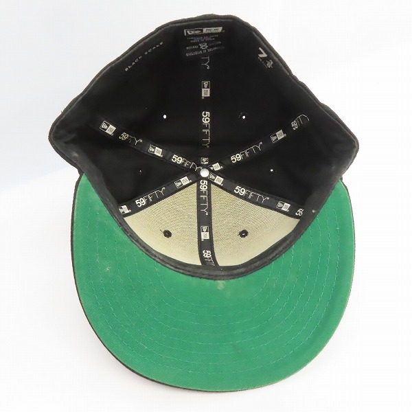 実際に弊社で買取させて頂いたNEW ERA×BLVCK SCVLE/ニューエラ×ブラックスケール 刺繍ロゴ/キャップ 7-3/8の画像 2枚目