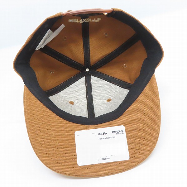 実際に弊社で買取させて頂いた(7)Carhartt/カーハート Firm Duck Flat Brim Cap ファームダック フラットブリム キャップ ブラウン AH1604-M/OSFAの画像 5枚目