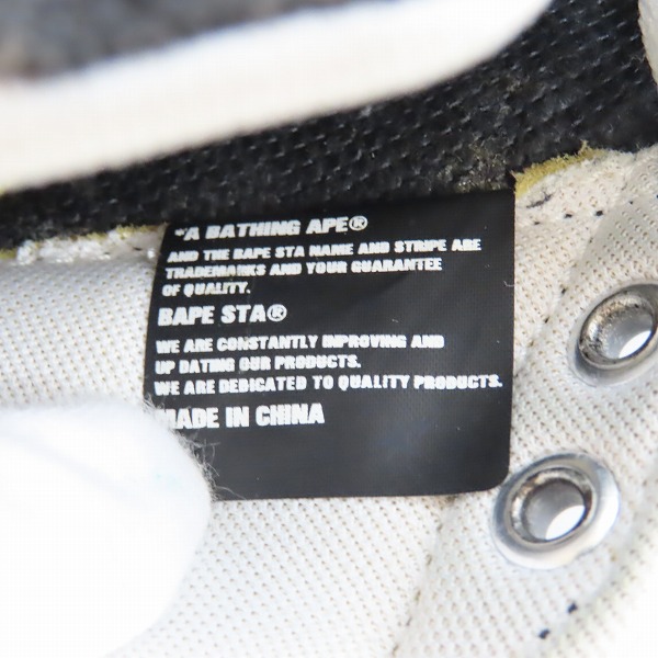 実際に弊社で買取させて頂いたA BATHING APE/アベイジングエイプ BAPE STA/ベイプスター スニーカー FS-015 ブラック/ホワイト/26.5の画像 6枚目