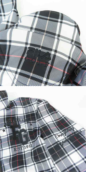 実際に弊社で買取させて頂いたFILA/フィラ FUN FEEL LIFE ゴルフウェア チェック ジャケット/パンツ セットアップ/Mの画像 4枚目