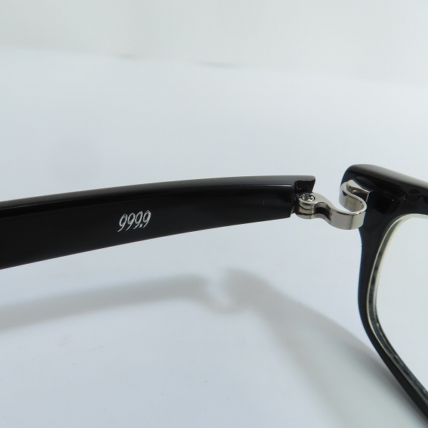 実際に弊社で買取させて頂いた999.9/フォーナインズ 眼鏡/メガネフレーム フルリム  度入り NP-61 ブラックの画像 5枚目