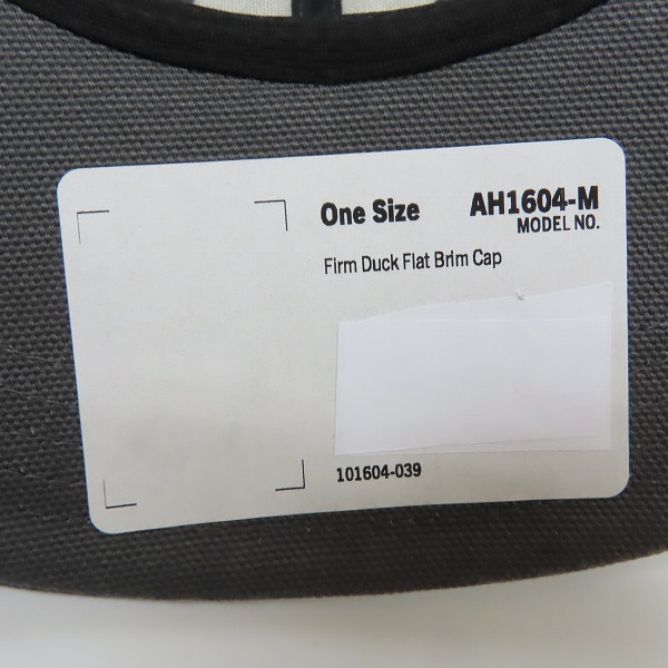 実際に弊社で買取させて頂いた(2)Carhartt/カーハート Firm Duck Flat Brim Cap ファームダック フラットブリム キャップ グレー AH1604-M/OSFAの画像 8枚目