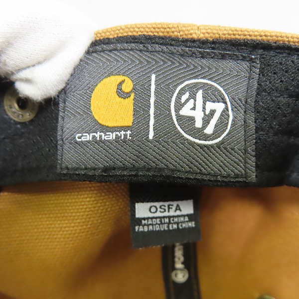 実際に弊社で買取させて頂いたcarhartt×Raiders×47/カーハート×レイダース NFL キャップ/帽子の画像 6枚目