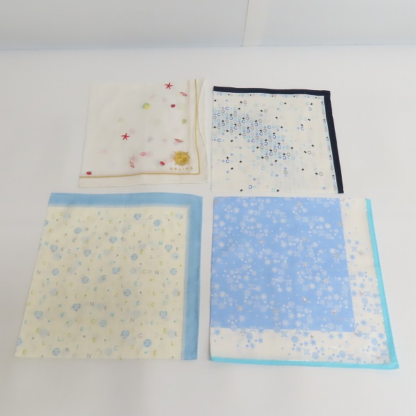 実際に弊社で買取させて頂いた【おまとめ品】CELINE/セリーヌ BURBERRY/バーバリー 他 ハンカチの画像 5枚目