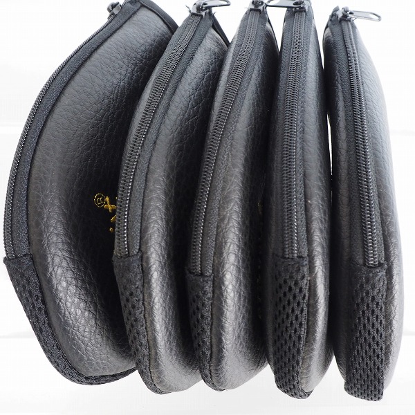 実際に弊社で買取させて頂いたTitleist/タイトリスト アイアン用ヘッドカバー #3～9,P,Sw 9個セット ブラックの画像 4枚目