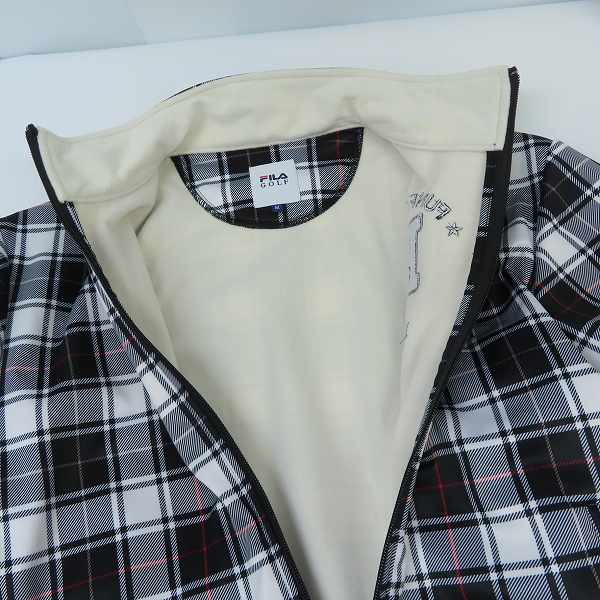 実際に弊社で買取させて頂いたFILA/フィラ FUN FEEL LIFE ゴルフウェア チェック ジャケット/パンツ セットアップ/Mの画像 3枚目
