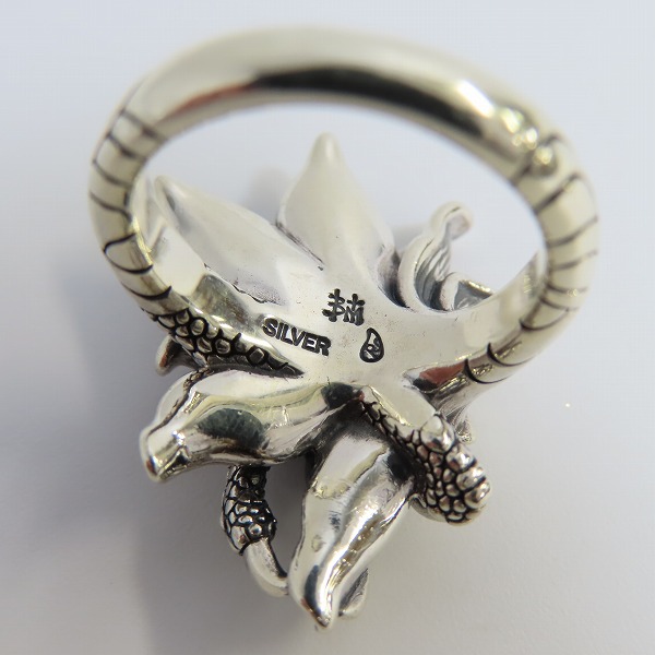 実際に弊社で買取させて頂いた【ギャラ付き】Bloody mary/ブラッディマリー 雨の日限定 レンテ リング w/グリーントルマリン/ブルートパーズ 15号の画像 6枚目