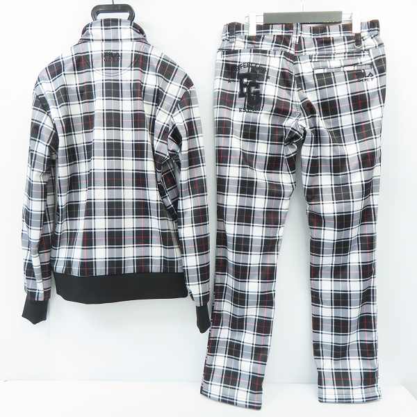 実際に弊社で買取させて頂いたFILA/フィラ FUN FEEL LIFE ゴルフウェア チェック ジャケット/パンツ セットアップ/Mの画像 1枚目