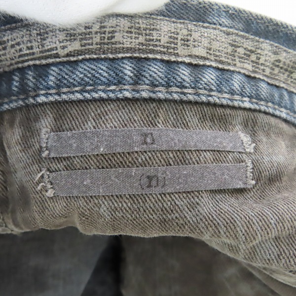 実際に弊社で買取させて頂いたNUMBER (N)INE/ナンバーナイン 07SS クラッシュ加工 デニムパンツ S07-NN007A/3の画像 5枚目