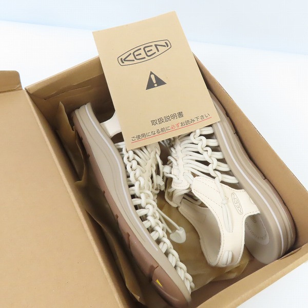 実際に弊社で買取させて頂いたKEEN/キーン Women's UNEEK ユニーク サンダル WHITECAP/CORNSTALK 1018698/24の画像 8枚目