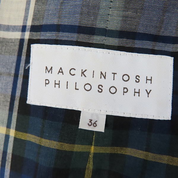 実際に弊社で買取させて頂いたMACKINTOSH PHILOSOPHY/マッキントッシュフィロソフィー ステンカラーコート H1F31-102-29/36の画像 2枚目