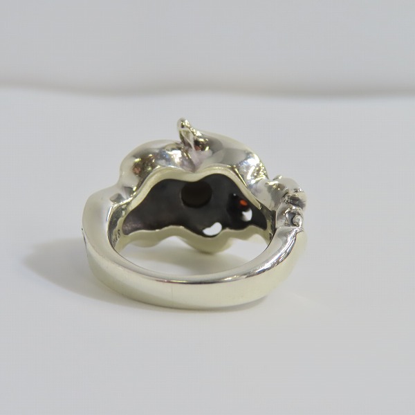 実際に弊社で買取させて頂いたBloody Mary/ブラッディマリー KAI/カイ 2008Xmas限定 鬼火 リング w/オニキス&ガーネット 13号の画像 3枚目