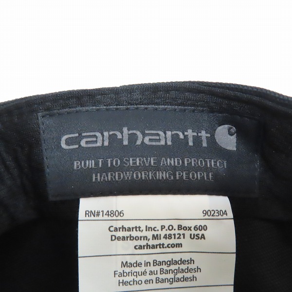 実際に弊社で買取させて頂いた(7)Carhartt/カーハート Firm Duck Flat Brim Cap ファームダック フラットブリム キャップ ブラック AH1604-M/OSFAの画像 6枚目