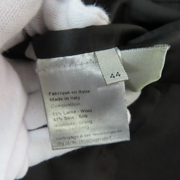 実際に弊社で買取させて頂いた【JPタグ】DIOR HOMME/ディオールオム 05SS エディ期 ピークトラペルジャケット 5EH1026404/44の画像 3枚目